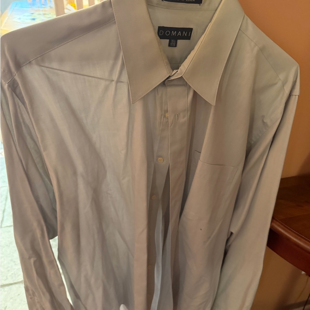 Men’s Dress Shirts Lot Of 3  Size 16.5 Purple/Blue/Gray